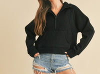 Black 1/2 Zip Sweater