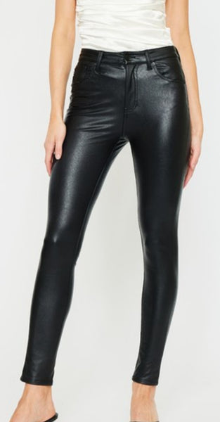 High Rise Faux Leather Skinny