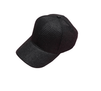 Black Woven  Hat